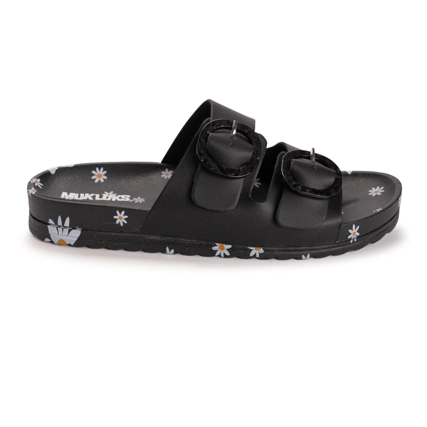 Muk Luks Women'S Sandals, Grand Cayman Printed Style with Adjustable Straps, Arch Support and Cushioned EVA Sole