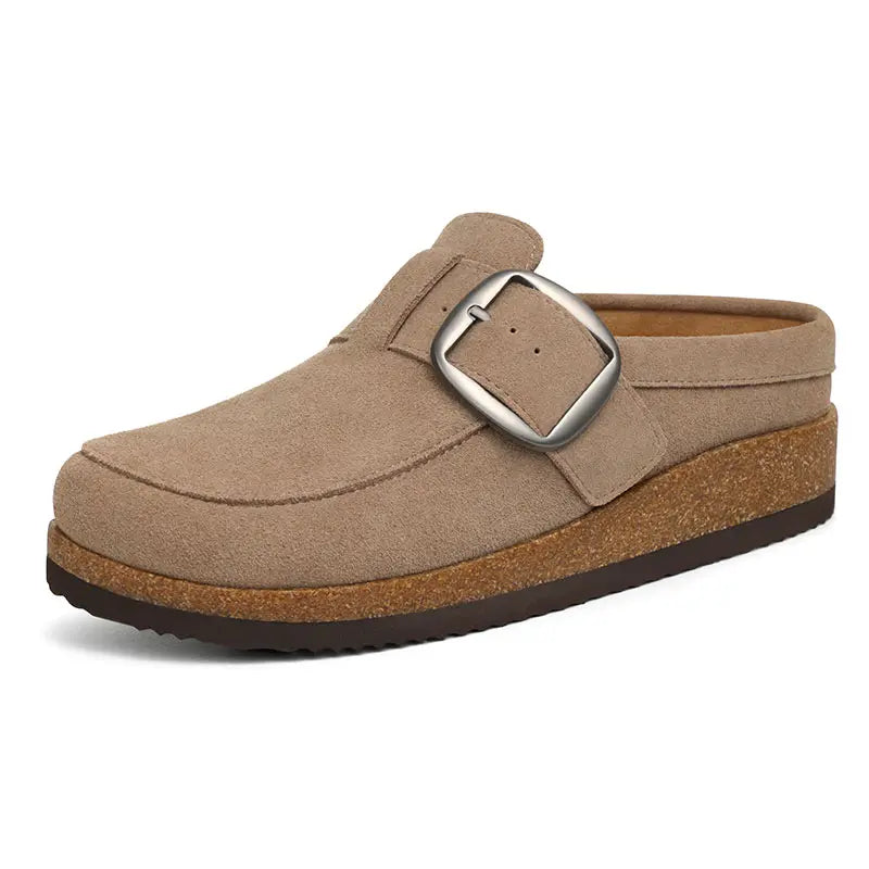 KIDMI Genuine Leather Clogs for Women Classic Memory Foam and Water Resistant Mules Slip-On Casual Shoes for Women Footwear Nonslip and Durable Clogs