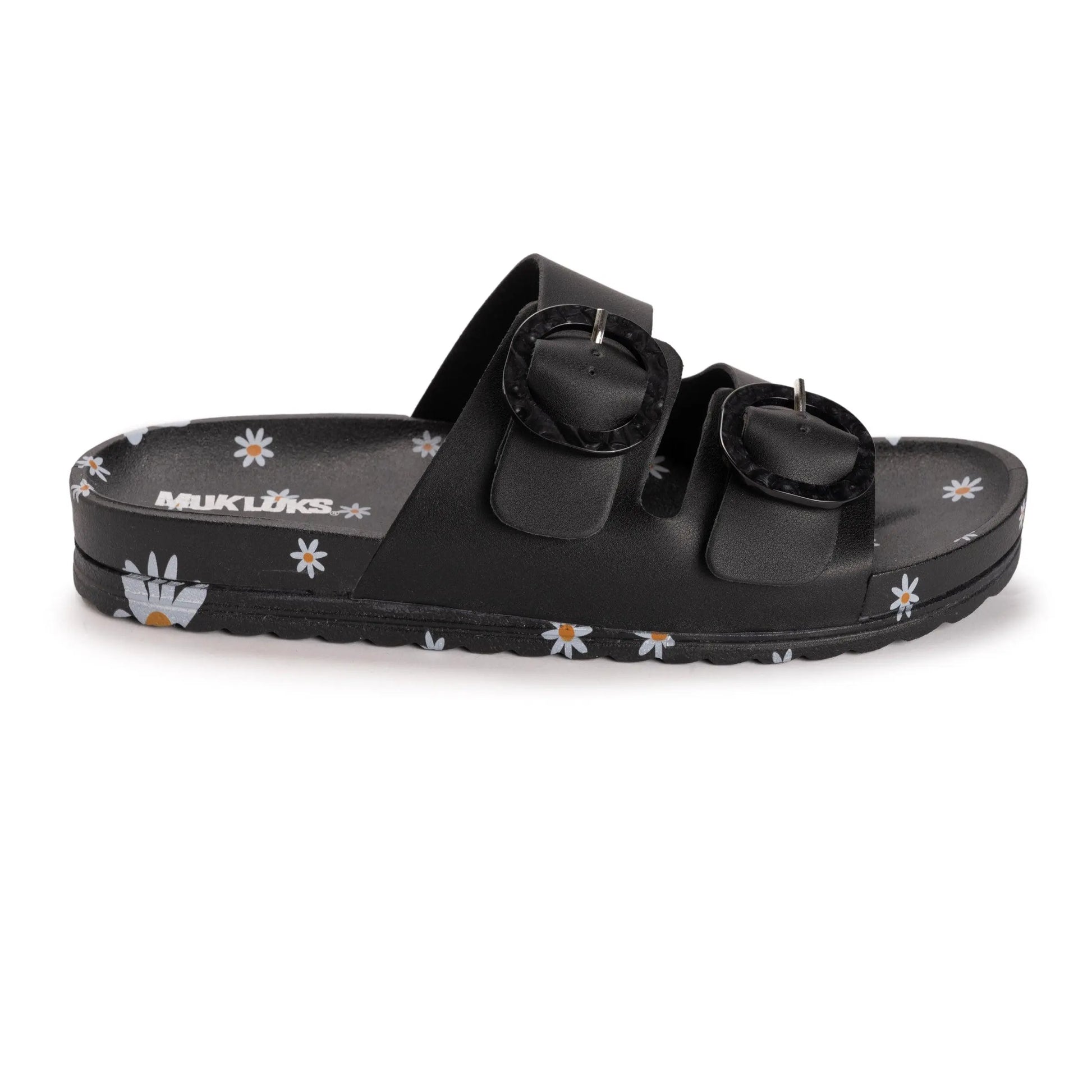 Muk Luks Women'S Sandals, Grand Cayman Printed Style with Adjustable Straps, Arch Support and Cushioned EVA Sole