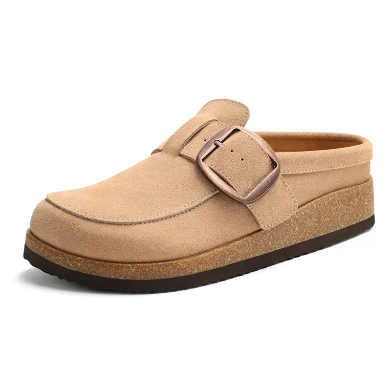 KIDMI Genuine Leather Clogs for Women Classic Memory Foam and Water Resistant Mules Slip-On Casual Shoes for Women Footwear Nonslip and Durable Clogs