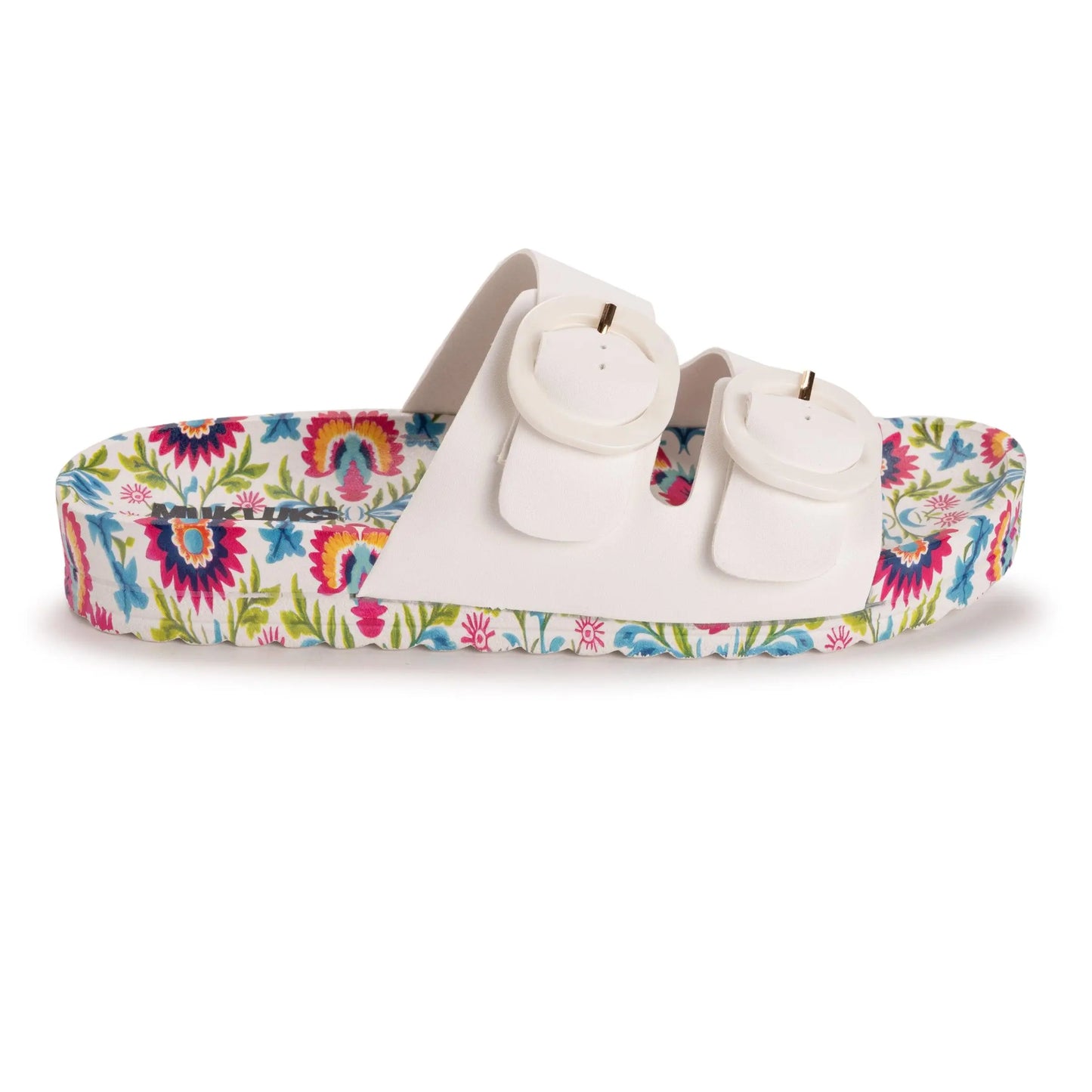 Muk Luks Women'S Sandals, Grand Cayman Printed Style with Adjustable Straps, Arch Support and Cushioned EVA Sole