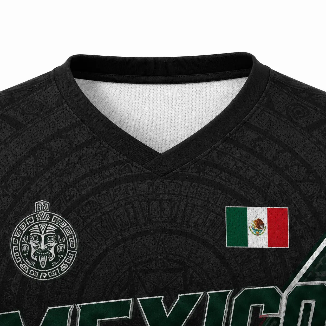 2026Men’S Mexico Heritage V-Neck Graphic Tee, Breathable Mesh Short Sleeve Shirt, Green & White Casual Summer Top