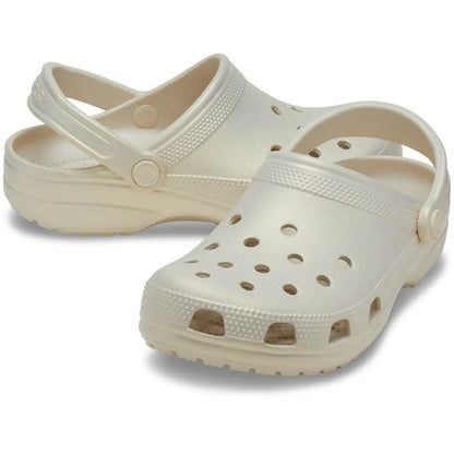 Crocs Classic Clogs with Shimmery Pearl Shine Finish