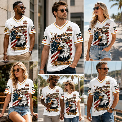 USA 250Th Anniversary Baseball Jersey - America 250Th Shirt, 1776-2026 Eagle Vintage Flag Commemorative Athletic Streetwear, 4Th of July Outfits, Patriotic Button-Down Apparel, Men'S & Women'S Patriotic Apparel Gift