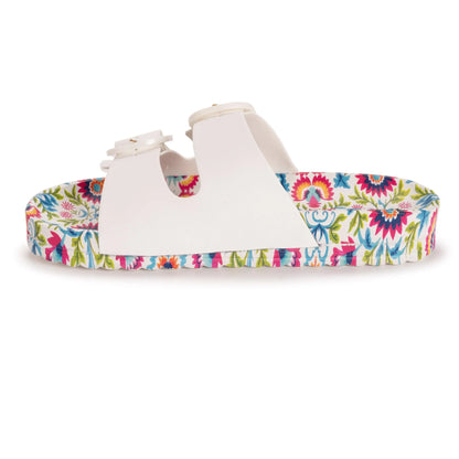 Muk Luks Women'S Sandals, Grand Cayman Printed Style with Adjustable Straps, Arch Support and Cushioned EVA Sole