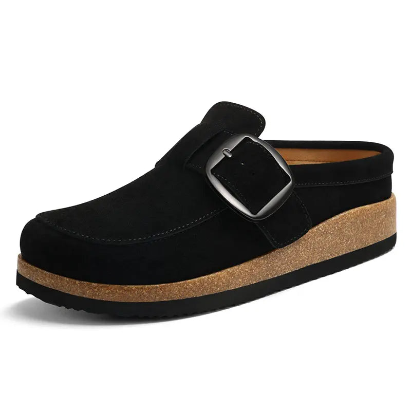 KIDMI Genuine Leather Clogs for Women Classic Memory Foam and Water Resistant Mules Slip-On Casual Shoes for Women Footwear Nonslip and Durable Clogs