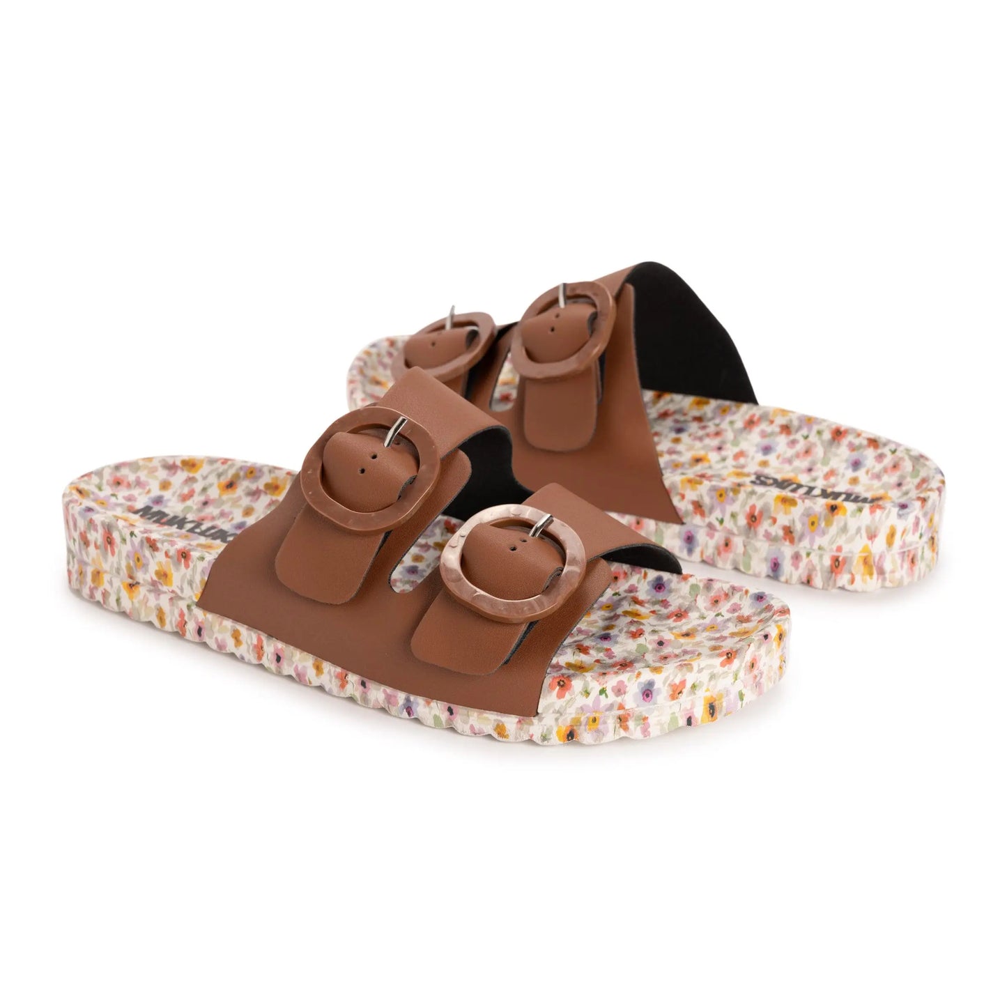 Muk Luks Women'S Sandals, Grand Cayman Printed Style with Adjustable Straps, Arch Support and Cushioned EVA Sole